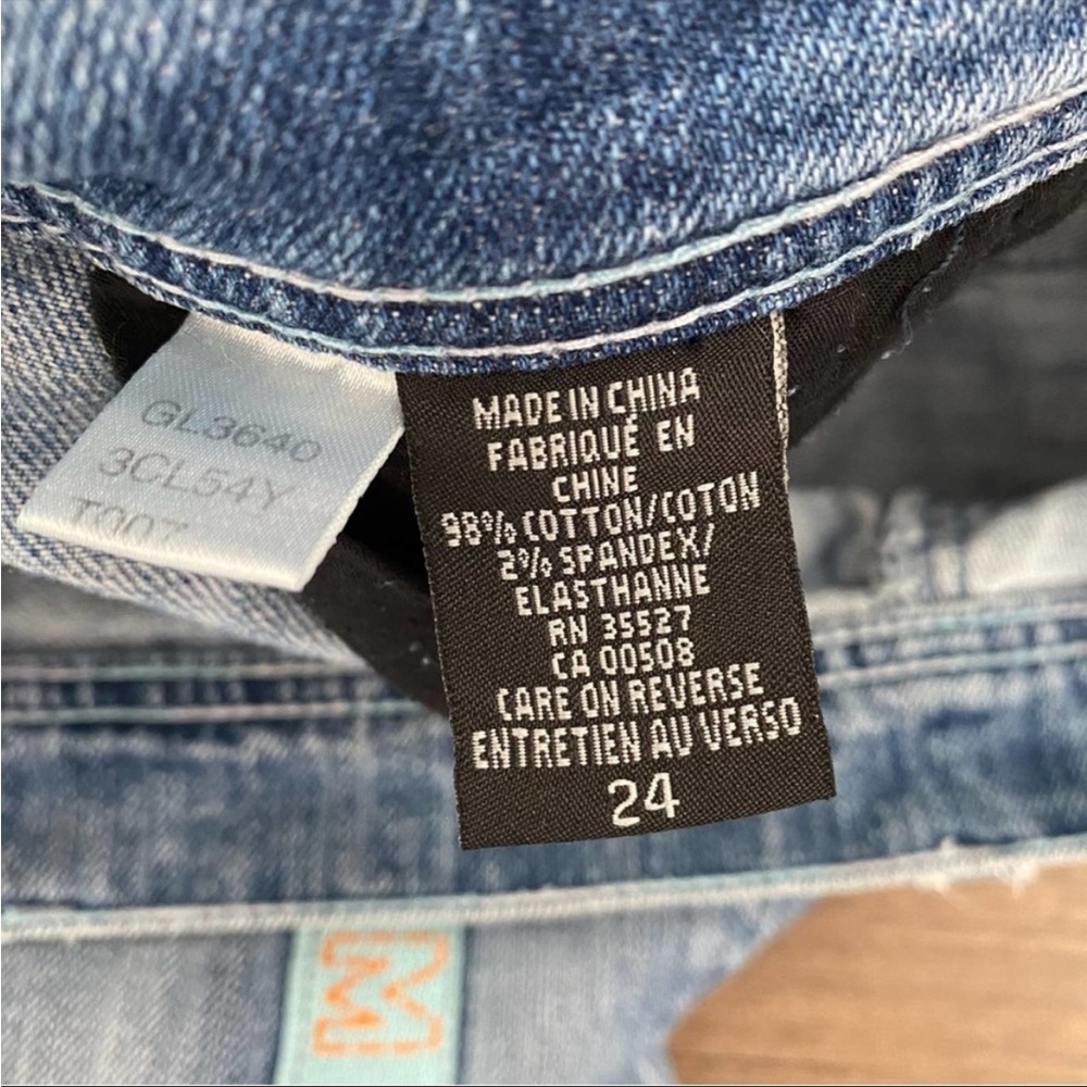 Vintage Marithe Francois Girbaud Side Stripe Low Rise Logo Jeans size 24 - Picture 5 of 5